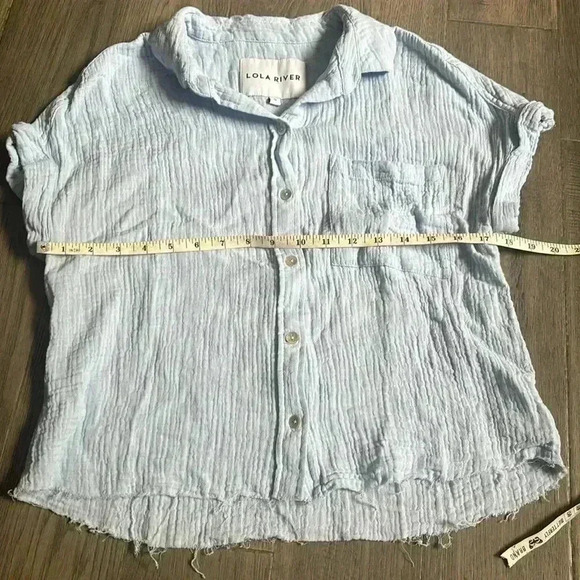 🔥Lola River🔥 | Blue super light button up blouse - Picture 7 of 9